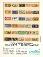 SABENA AIRLINES BELGIQUE 1987