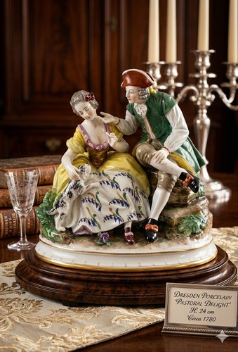 Porcelaine groupe scène