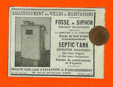 PARIS (09°) SEPTIC TANK "SEPTIC TANK" SMALL ADVERTISING 1906
