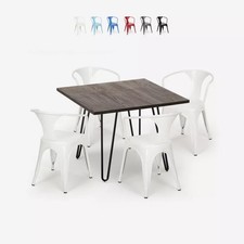table 80x80 + 4 chaises style