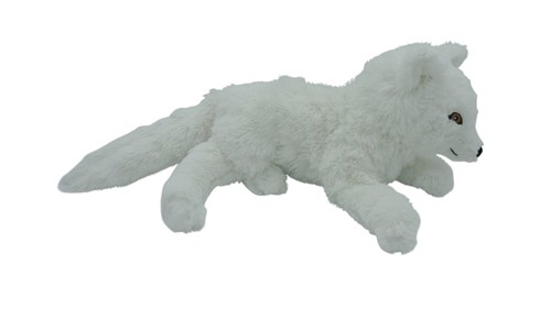Peluche chien loup blanc - ,