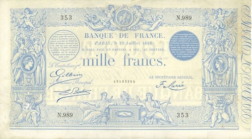 156 1000 francs juillet - 19,