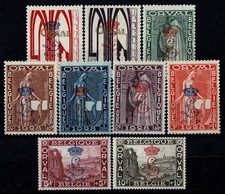 BELGIQUE YVERT 272A - 272K " SERIE ORVAL 9 TIMBRES 1929 " NEUVE xx TTB Y904