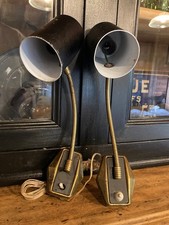 Paires d'appliques murales liseuse à bras flexible style Gooseneck 50/70 vintage