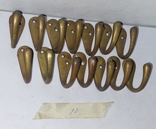LOT DE 14 POIGNEE CROCHET PORTE MANTEAU BRONZE EBENISTERIE MEUBLE