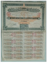 Ancienne action de 100F CHARBONNAGES DE MILLAU de 1925