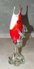 ANTIQUE MURANO BLOWN GLASS SOLIFLORA GOLDFISH SHAPE VASE