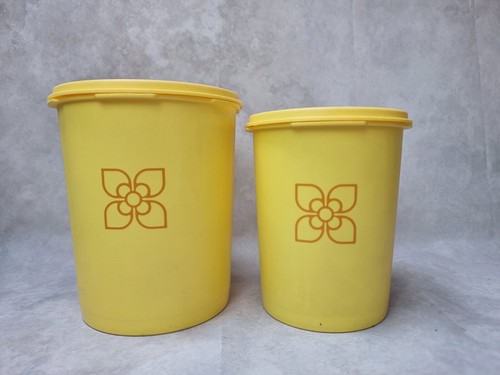 Boîte tupperware jaune - boîte,