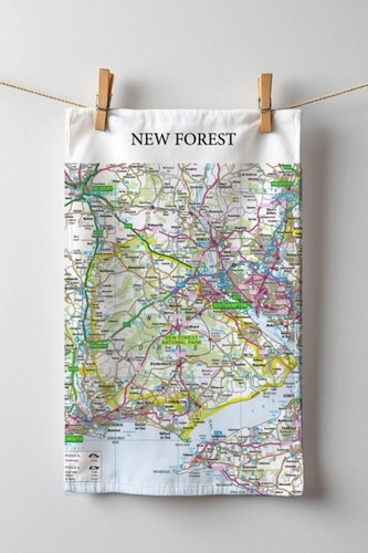 Map tea towel - os,