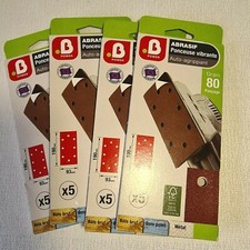 🔅B POWER 20 patins abrasifs ponceuse vibrante 190 x 93 mm grains 80 auto agrip