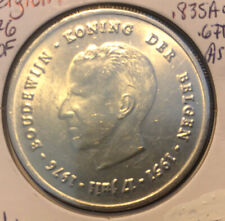 1976 Belgium 250 Francs Baudouin 25th Anniv. Silver UNCIRCULATED Coin-KM#158.1