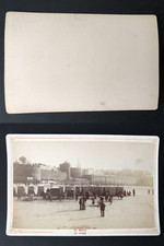 Brittany, St-Malo beach and its cabins Vintage albumen print, cabinet card.