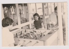old photo ?️ children playing table football 1950s terrace