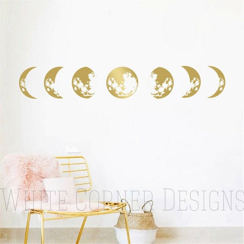 Moon phases wall decal - moon, decal,