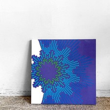 MIRA-X Verner Panton MIRA-FIORI Rare Panneau Tissu Vintage Blue Dot Art