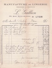 69 LYON lingere GALLIEN 1918