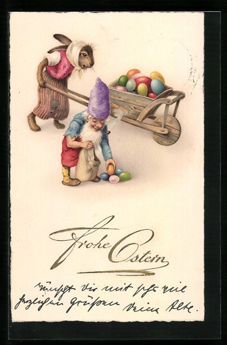 Carte postale nain - postale,
