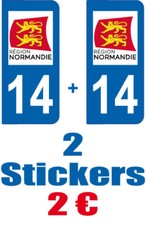 2-STICKERS-PLAQUE-AUTO-IMMATRICULATION-DEPARTEMENT-LOGO 14
