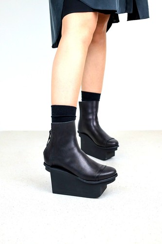 Trippen black leather - leather, platform