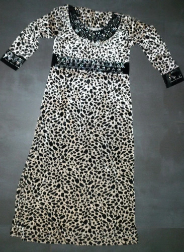 Robe longue velours léopard - longue,