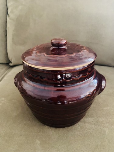 Marcrest stoneware bean pot - stoneware,