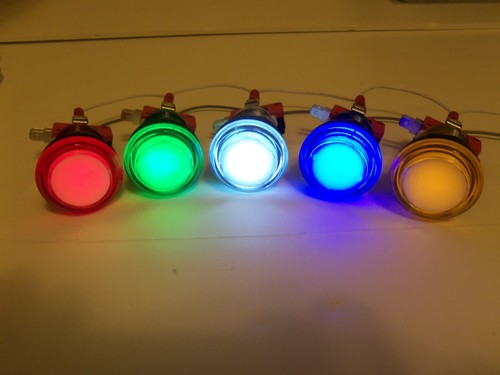 Led lit arcade push - lit,