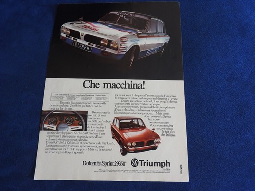 Publicité automobile triumph - publicité,