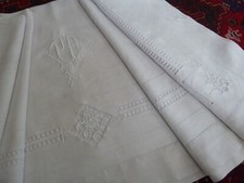 beau drap ancien lin vers 1930