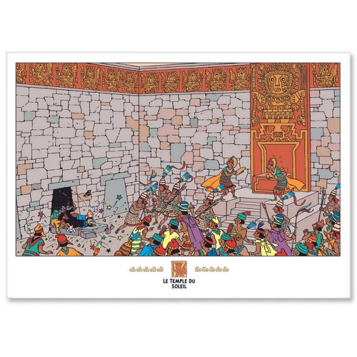 Poster affiche tintin inca - affiche,