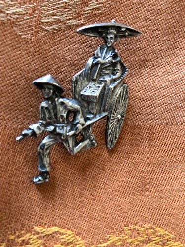 Broche vintage pousse - broche, "pousse-pousse