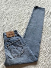 Jean Lévis 534 vintage 90s bleu clair taille haute coupe droite fuselé slim X/34