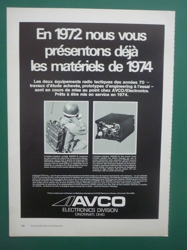 1972 pub avco - 1972, electronics