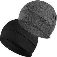 Bonnet de Nuit Homme Femme, 100% Coton Léger Fin Skull Cap pour Sport, Chimio, 