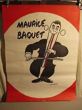 AFFICHE DE WOLINSKI POUR MAURICE BACQUET VIOLONCELLISTE