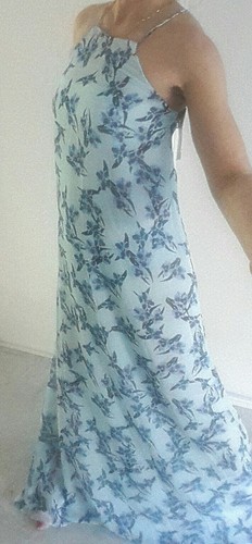 Chic robe longue - robe, bleu