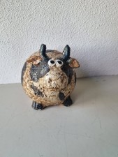 Vache en céramique craquelé