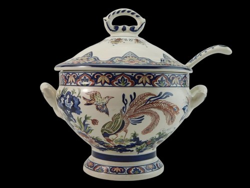Vintage soupière louche - soupière, et