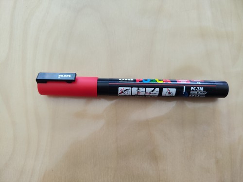 Marqueur posca rouge - marqueur, pc-3m