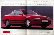 Opel Calibra, original advertising from 1991 a sports coupe as from the picture book