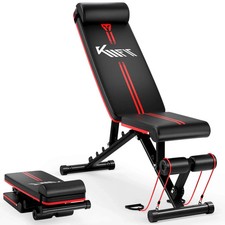 KM-Fit Banc musculation multifonction pliable entraînement réglable 400 kg