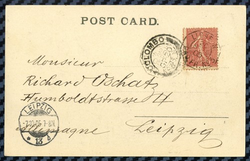 Cpa colombo pour - colombo, (ceylan)