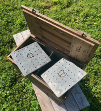 Antique wooden and zinc case