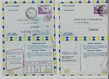 CONGO BELGE : 2 aérogrammes circulés lot 1