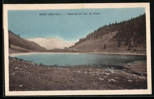 Cpa sixt chalets lac de - cpa, et