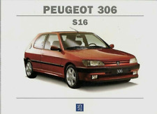 Peugeot 306 S16 Specifications 1995 Italian Market Foldout Brochure 