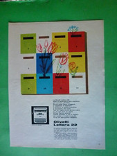Olivetti Lettera 22 1960 Originale Publicité Vintage Machine À Écrire 2ds