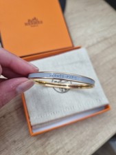 Bracelet uni gris bleu hermès - bracelet,