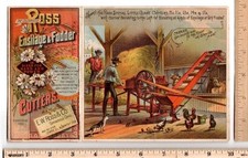 Farm ROSS ENSILAGE & FODDER Cutters Rollers Hand Power 8-panel Folder Trade Card