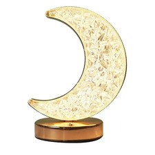 Lampe Lune Cristal LED Tactile Veilleuse Décorative USB  Ambiance Chambre  Salon