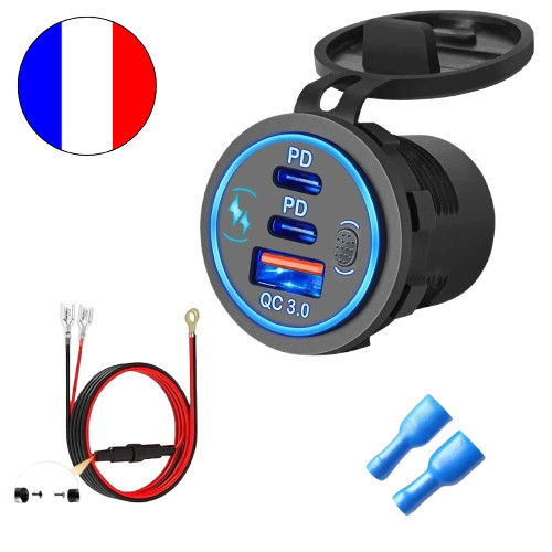 Prise usb voiture camion 12v - usb,